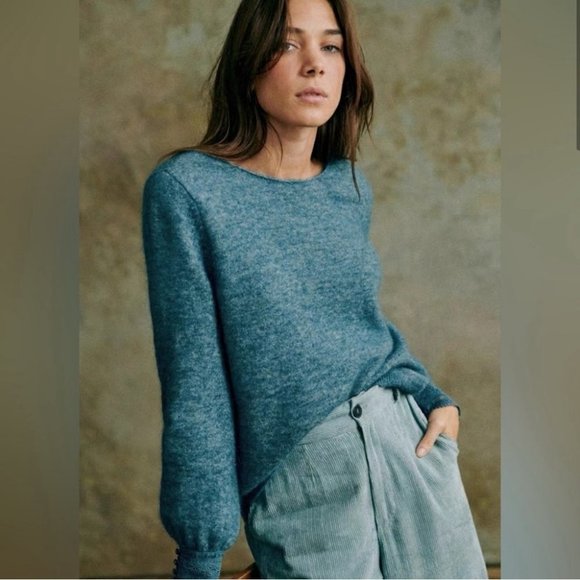 NEW Sezane Melina Cardigan in Sage | Blue Green- size M - Picture 3 of 10